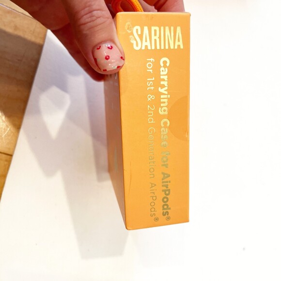 Sarina Orange Silicone Soft Touch AirPods Case NEW - Picture 4 of 4